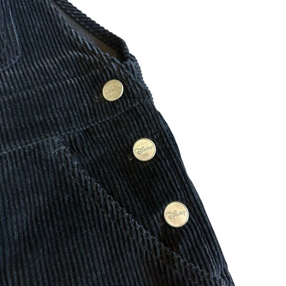 The Disney Store 101 Dalmatians Black Corduroy Overall Dress Retro Y2K 90s Small - Picture 8 of 12